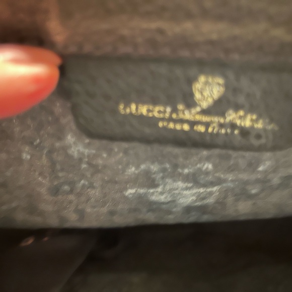 Gucci original clutch bag navy with red stripe in perfect condition. - Picture 5 of 7